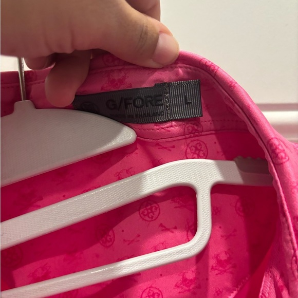 G/FORE Blue pink Skulls and Ts PTRL Patterned Men's Shirt large Golf - Picture 5 of 6